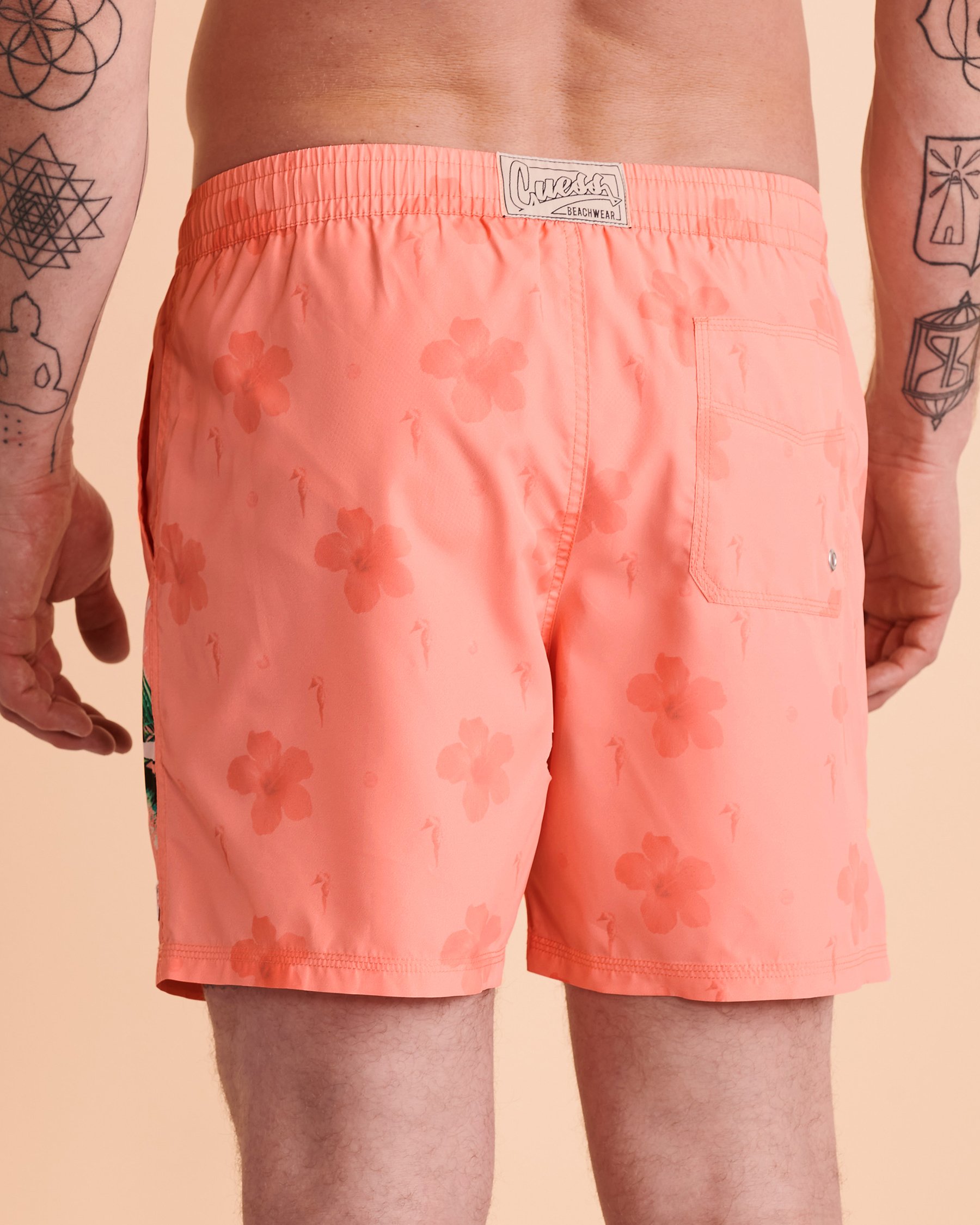 GUESS Maillot volley PAINTING Imprimé rose F2GT28TEL60 - View2