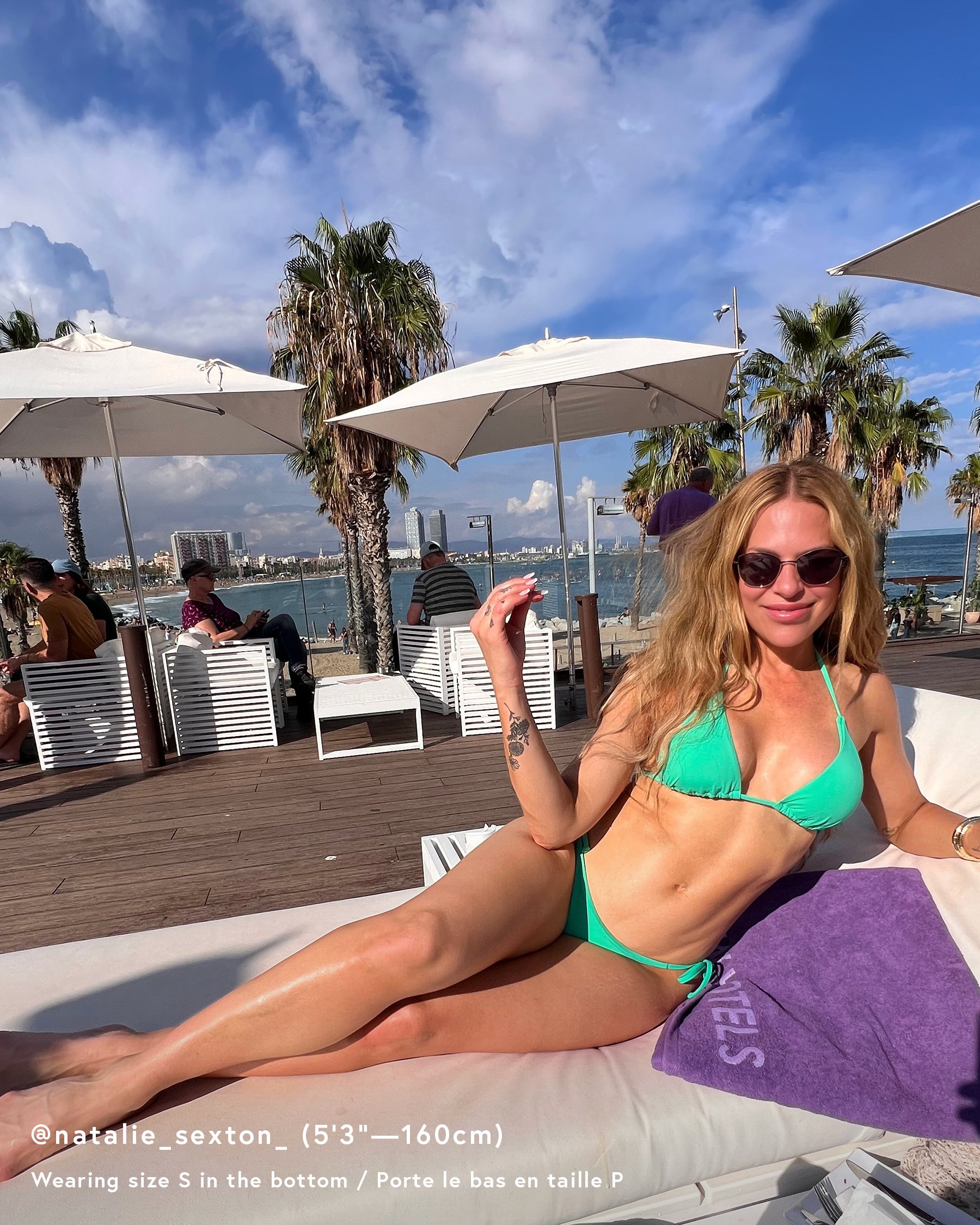 BILLABONG Bas de bikini tanga noué aux hanches Sol Searcher Vert tropical ABJX400507 - Voir5