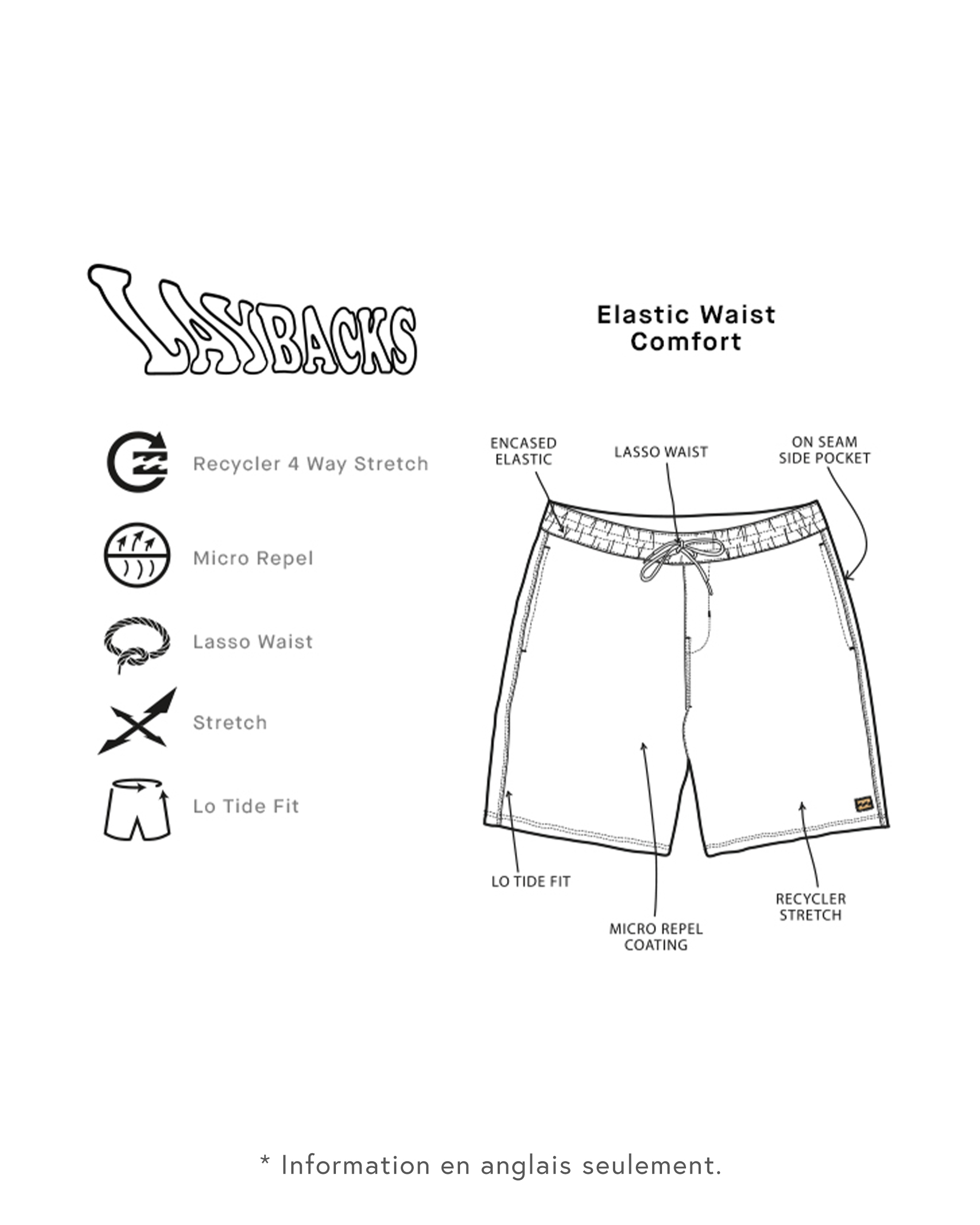 BILLABONG Maillot volley Good Times Layback Rose 24A250400 - Voir6