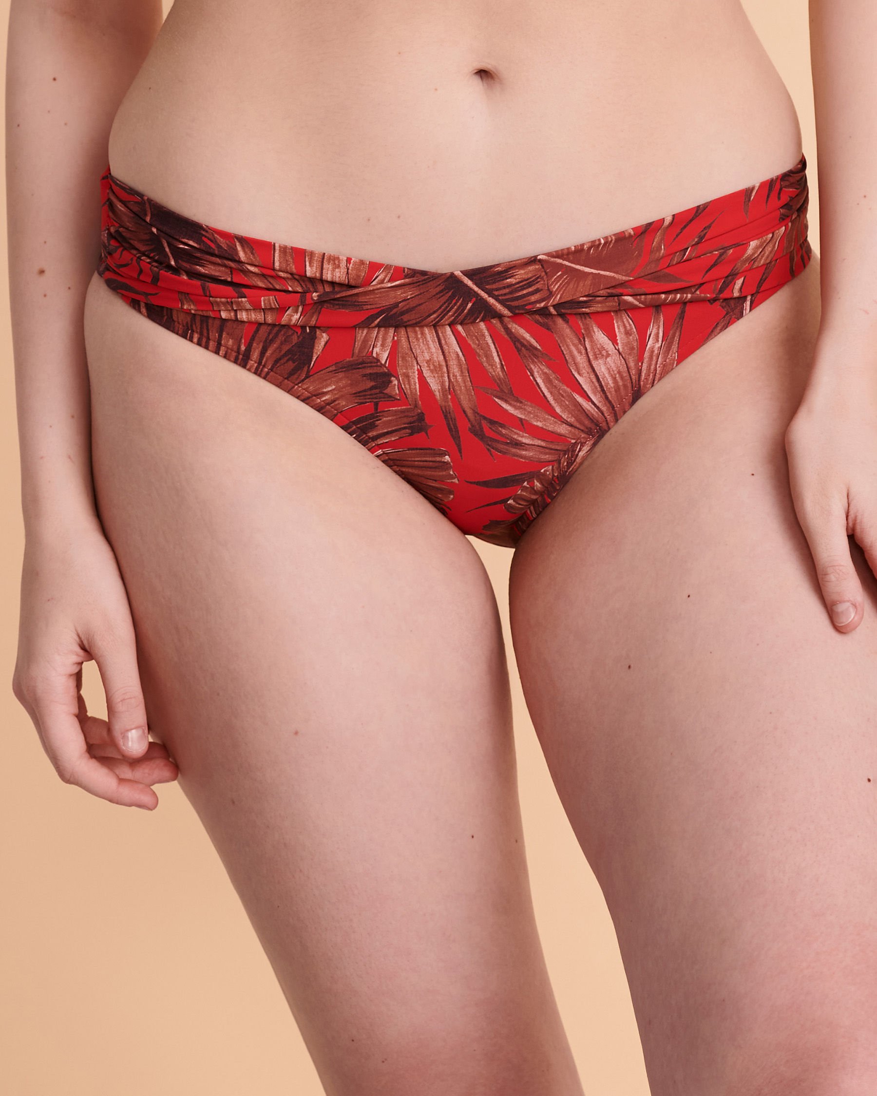 SEAFOLLY Twisted Waistband Bikini Bottom Red floral 44320-843 - View2