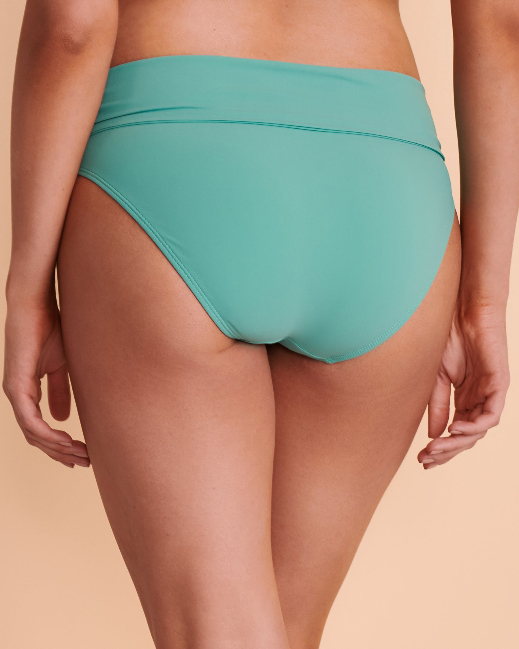 CHRISTINA SOLID Foldable Waistband Bikini Bottom Aqua 30ZZ3240 - View2