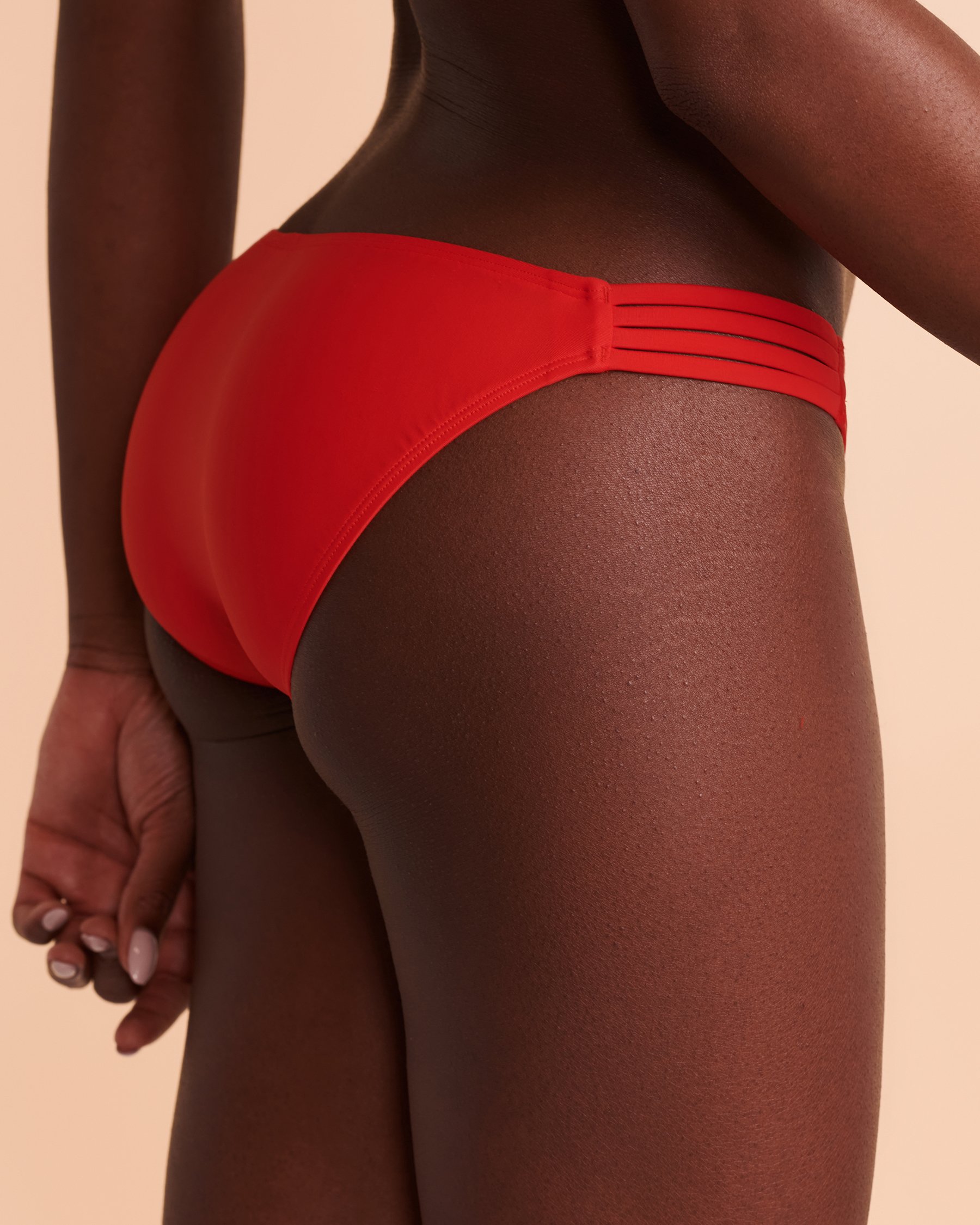 BODY GLOVE SMOOTHIES Flirty Surf Rider Side Bands Bikini Bottom Red 3950641 - View2