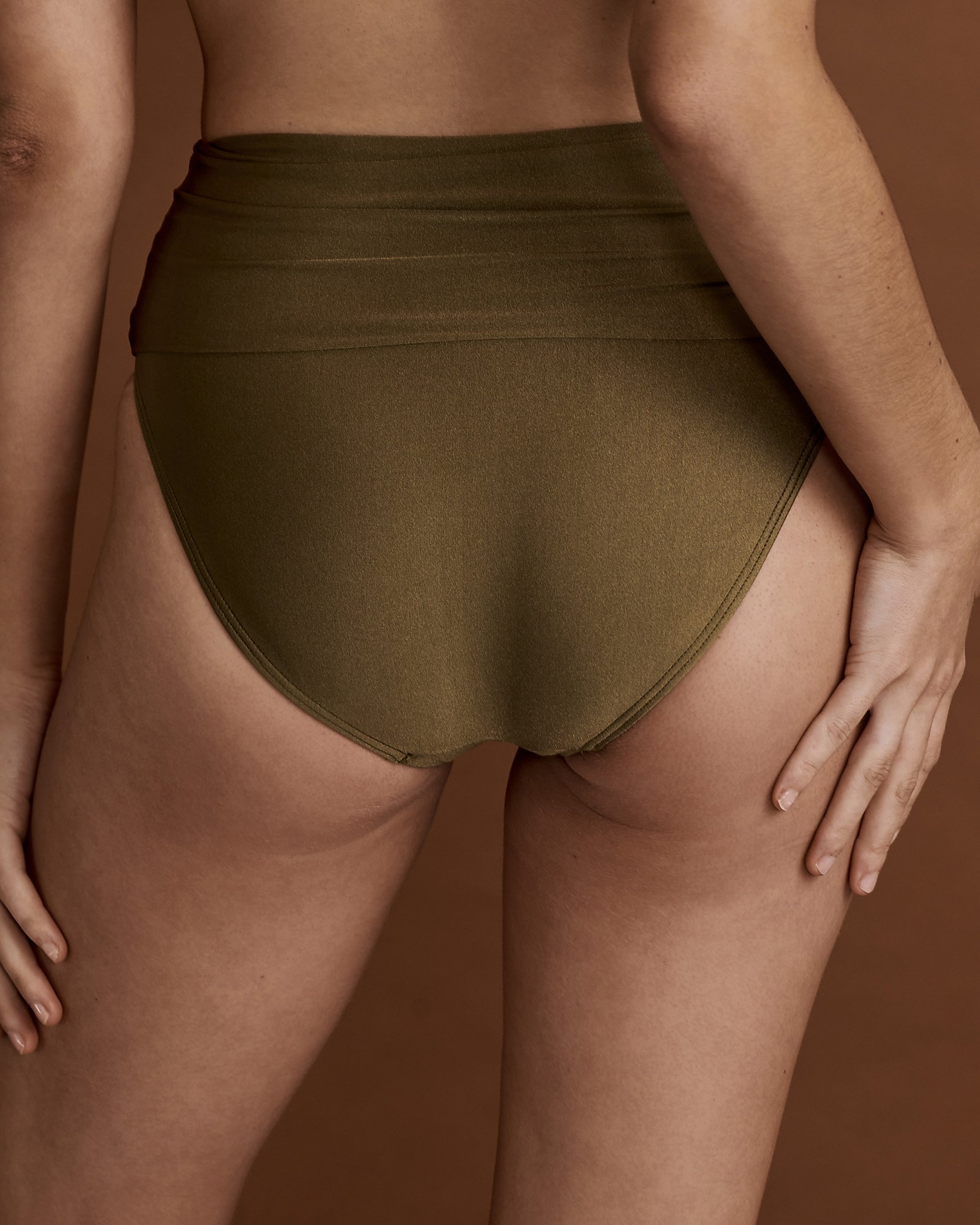 JETS AUSTRALIA SOLEIL OLIVE Foldable Waistband Bikini Bottom Olive J3812 - View2