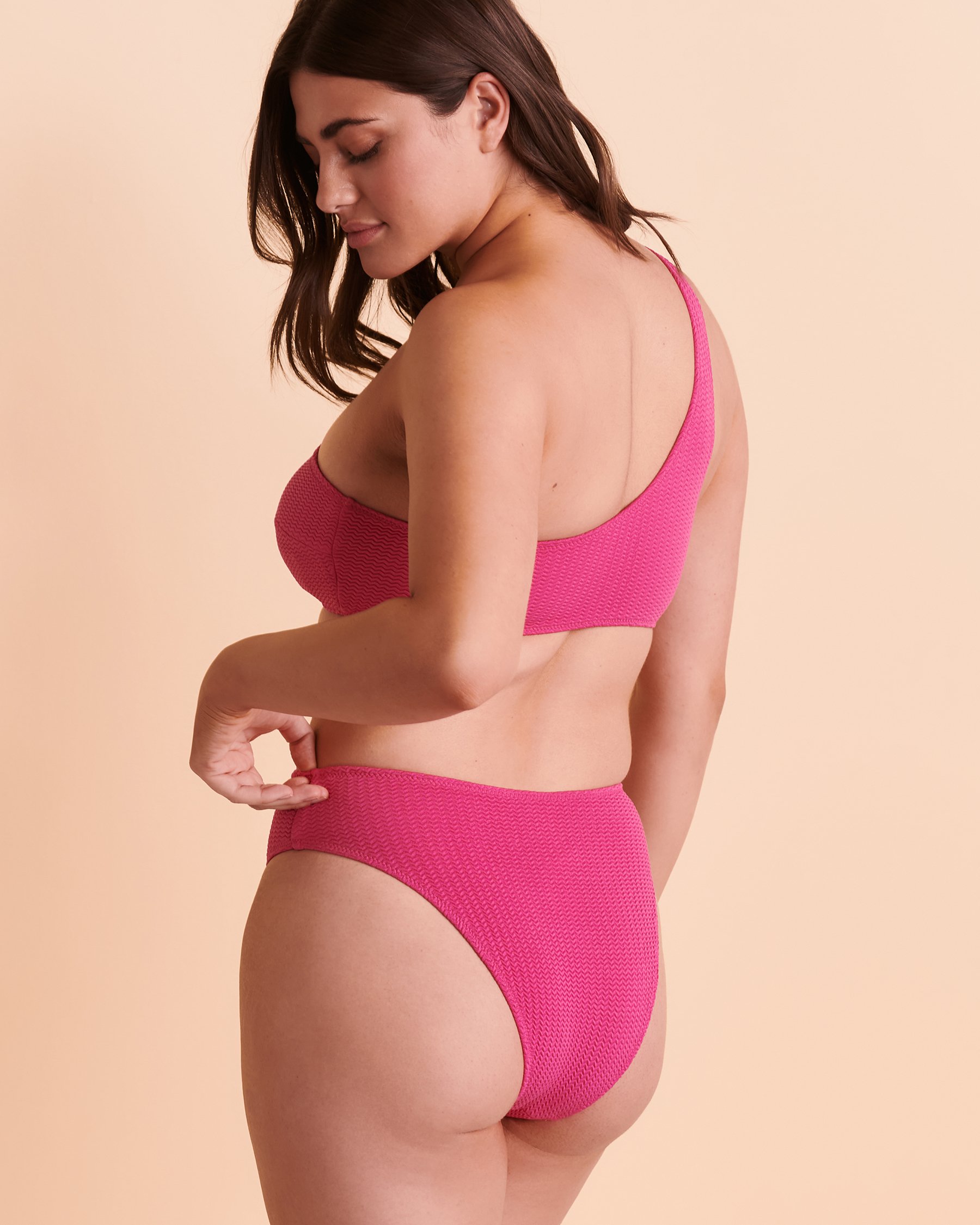 SEAFOLLY SEA DIVE One Shoulder Bikini Top Fuchsia 31018-861 - View2