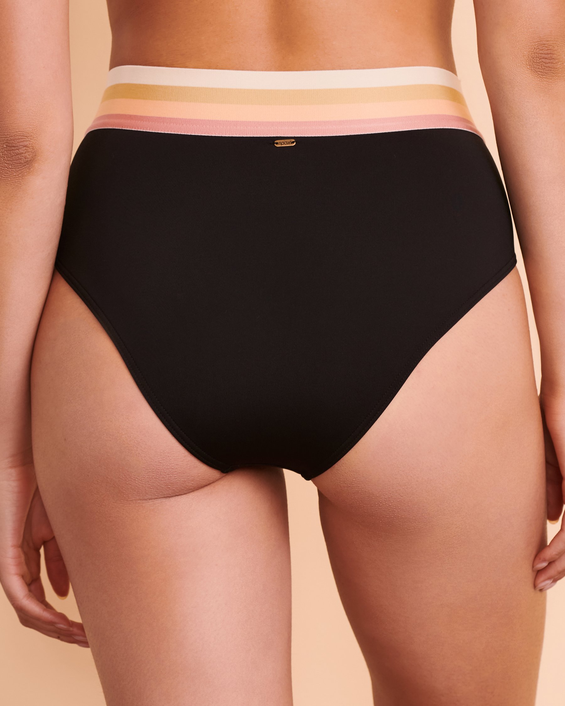 RIP CURL BEACH BOTANICA High Waist Bikini Bottom Black GSIVD8 - View2