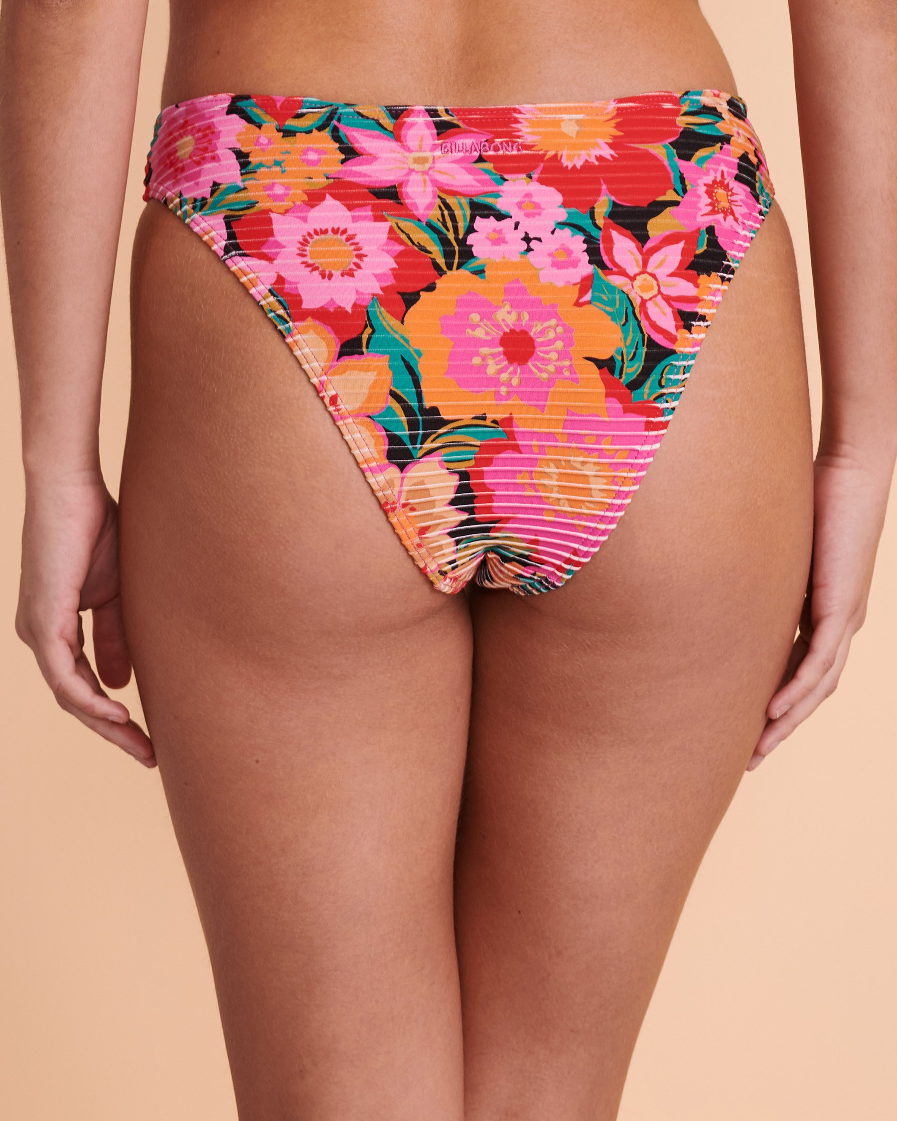 BILLABONG FEEL THE GROOVE High Leg Bikini Bottom Dahlia flowers ABJX400387 - View2