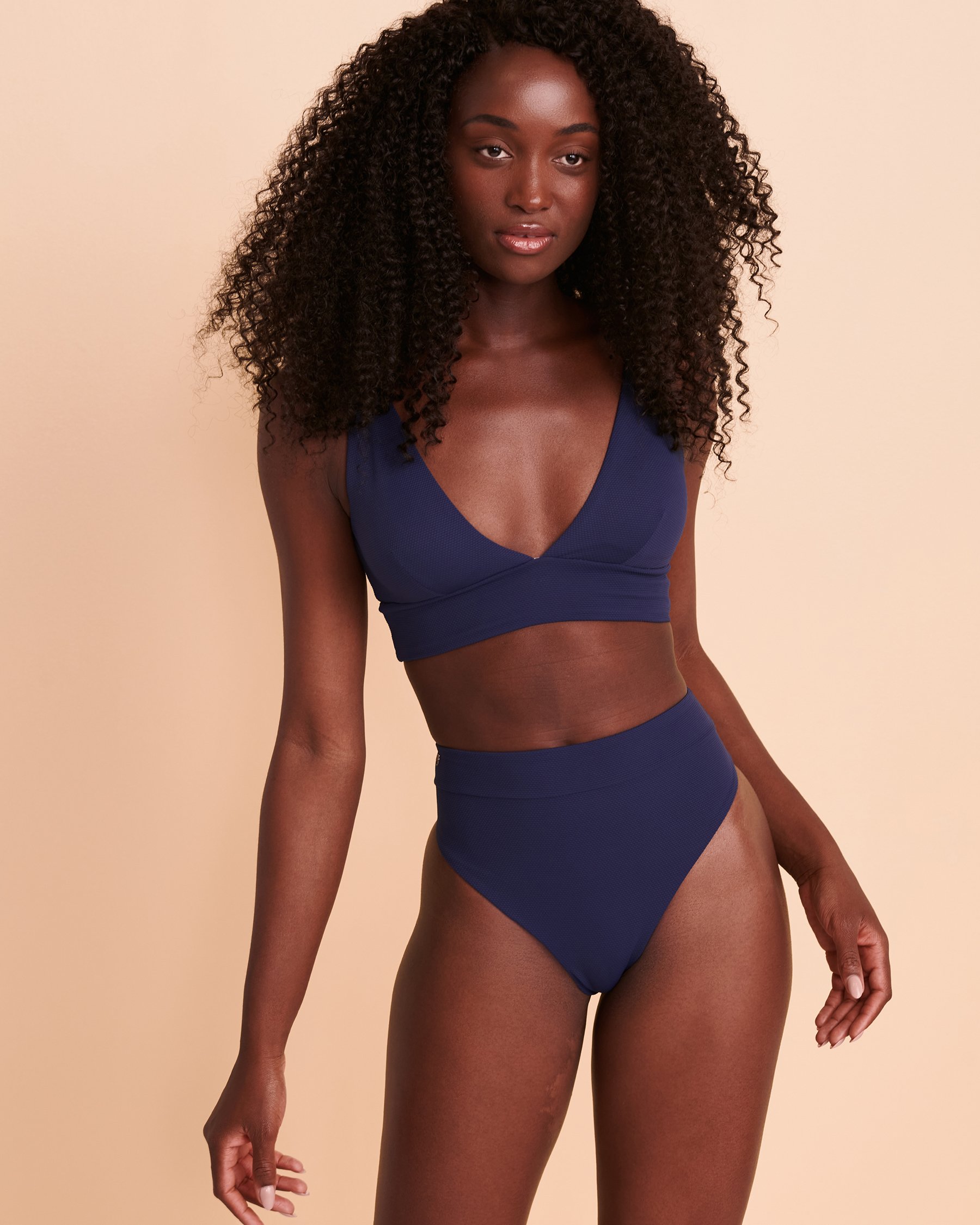MAAJI Haut de bikini triangle long réversible Paradisus INDIGO BLUE Bleu indigo 3236STR001 - Voir4