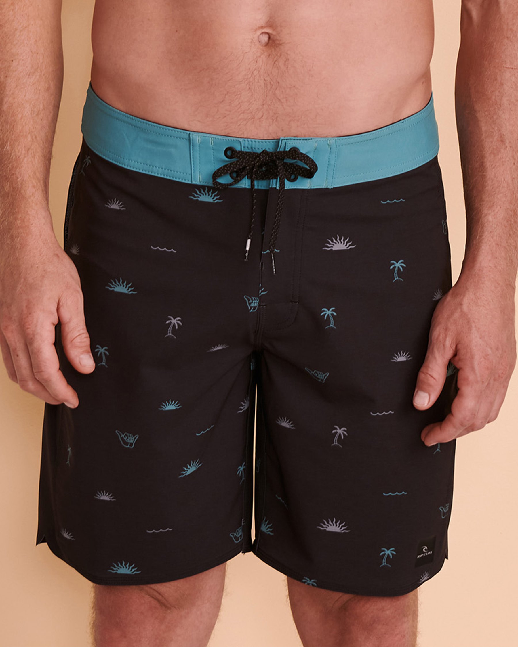 RIP CURL MIRAGE HI TRACKS Boardshort Swimsuit Black print CBO1D8 - View1