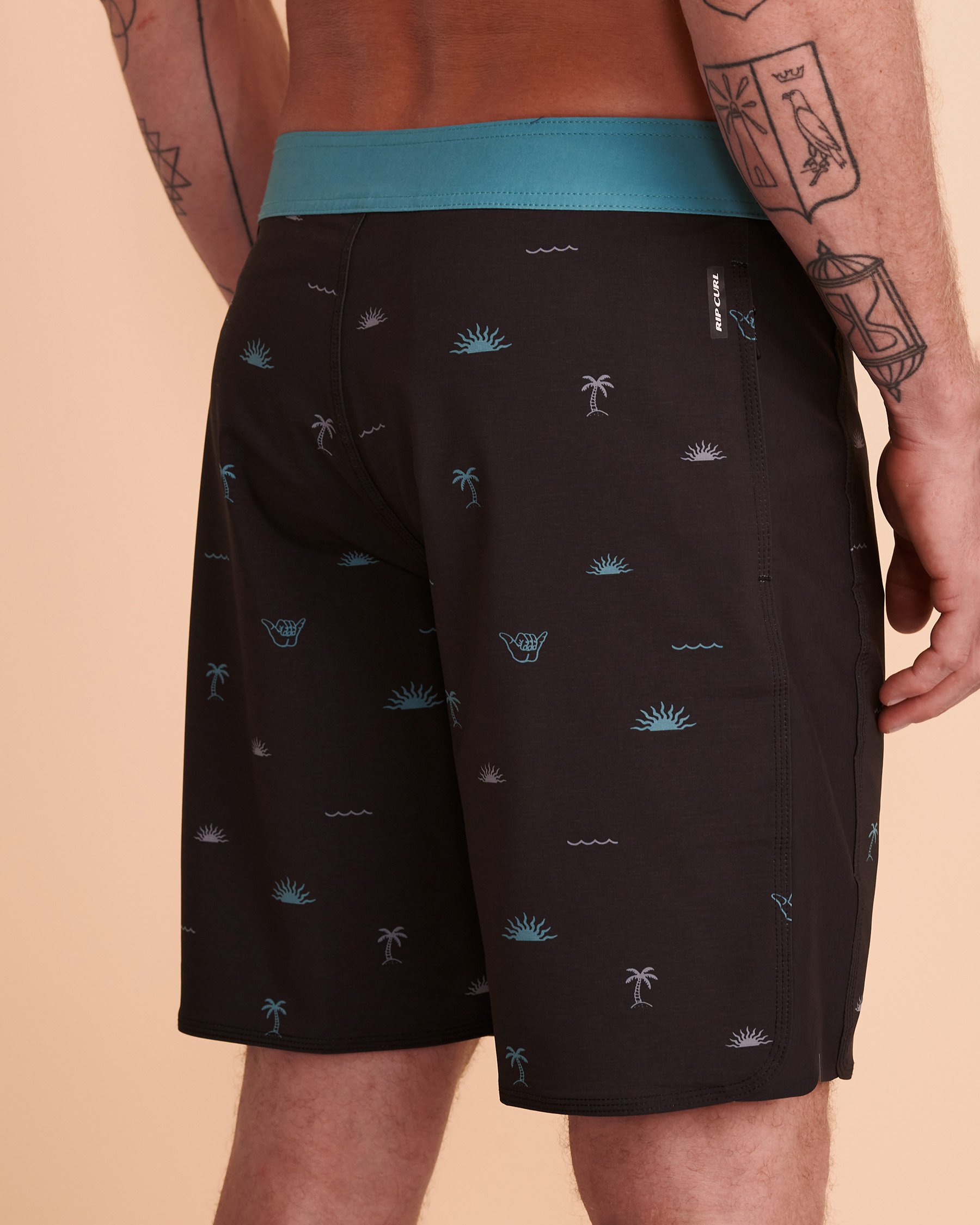 RIP CURL MIRAGE HI TRACKS Boardshort Swimsuit Black print CBO1D8 - View2