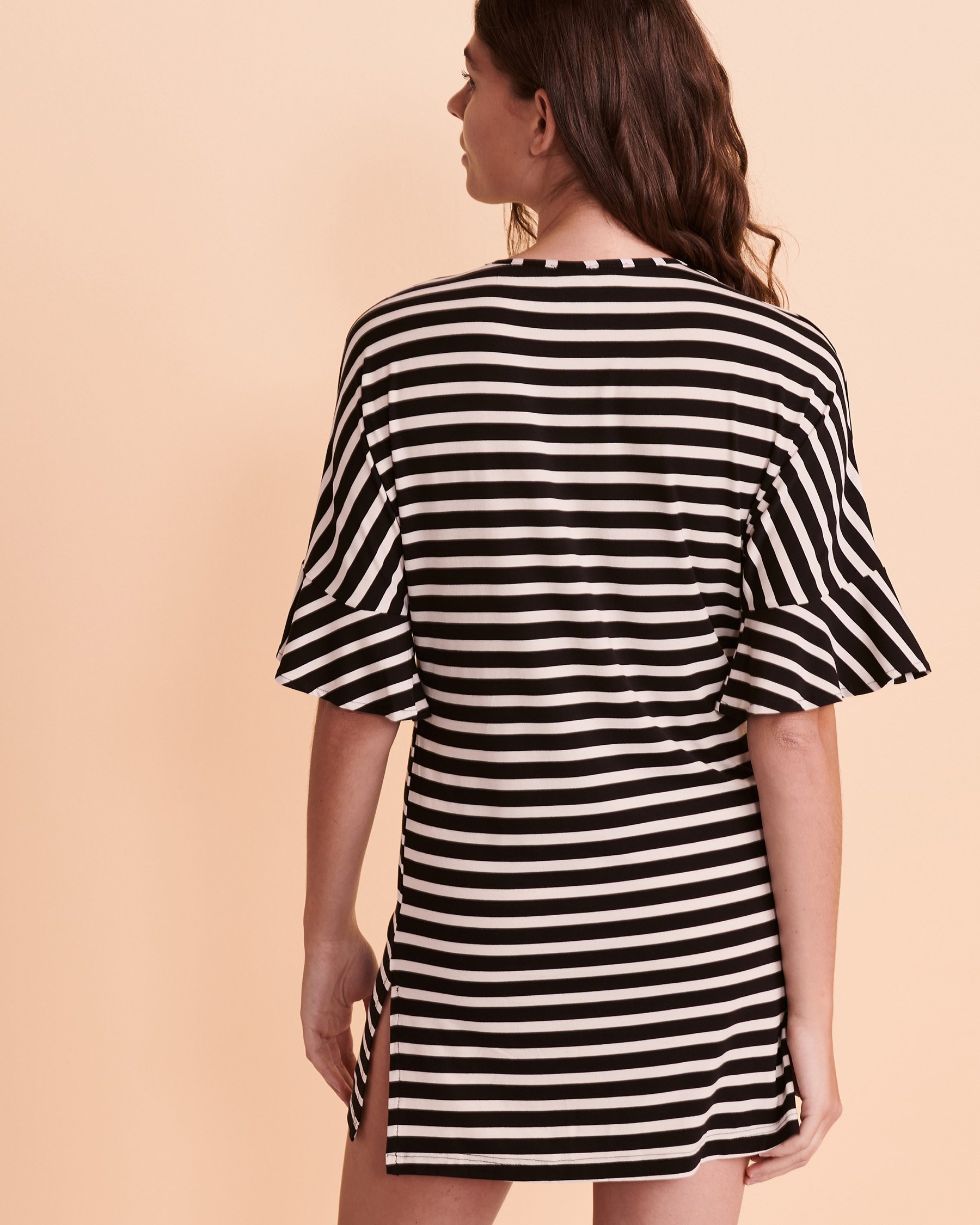 COVER ME 3/4 Sleeve Dress Black stripes 22056051 - View2