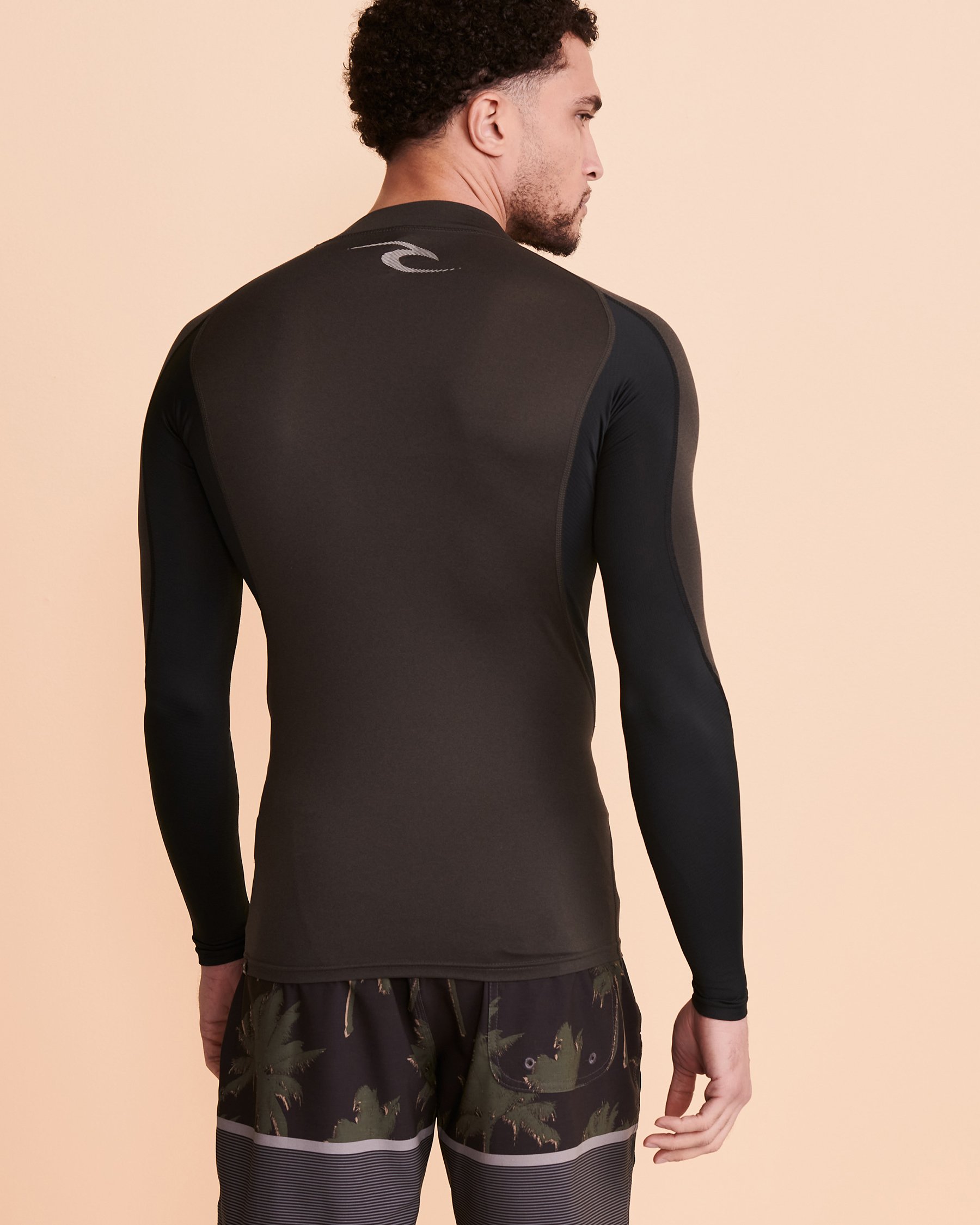 RIP CURL WAVE Long Sleeve Rashguard Black charcoal WLU3AM - View2