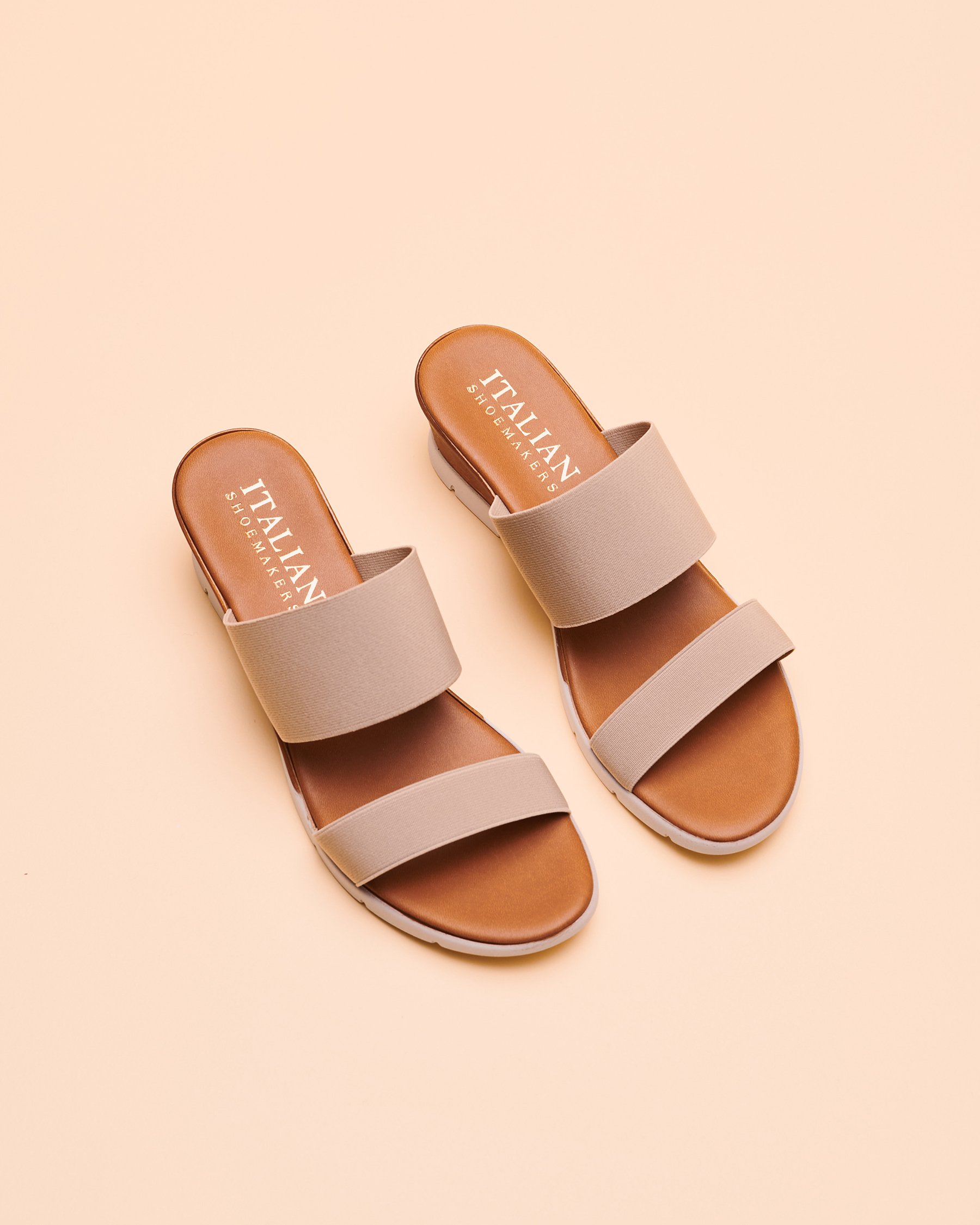 ITALIAN SHOEMAKER Wedge Sandal Natural 127D1 - View3