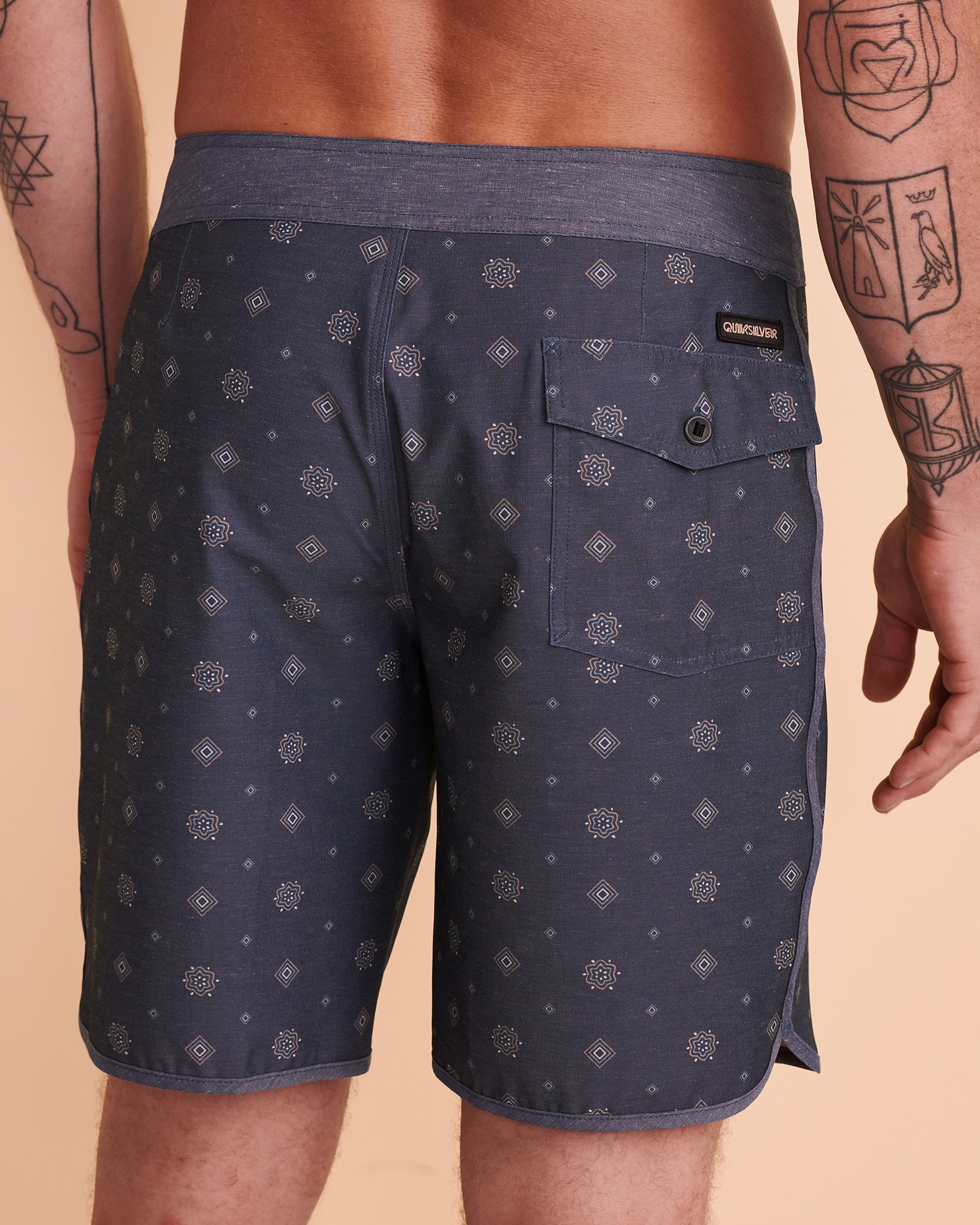 QUIKSILVER HEMPSTRETCH SCALLOP Boardshort Swimsuit Blue print EQYBS04628 - View2