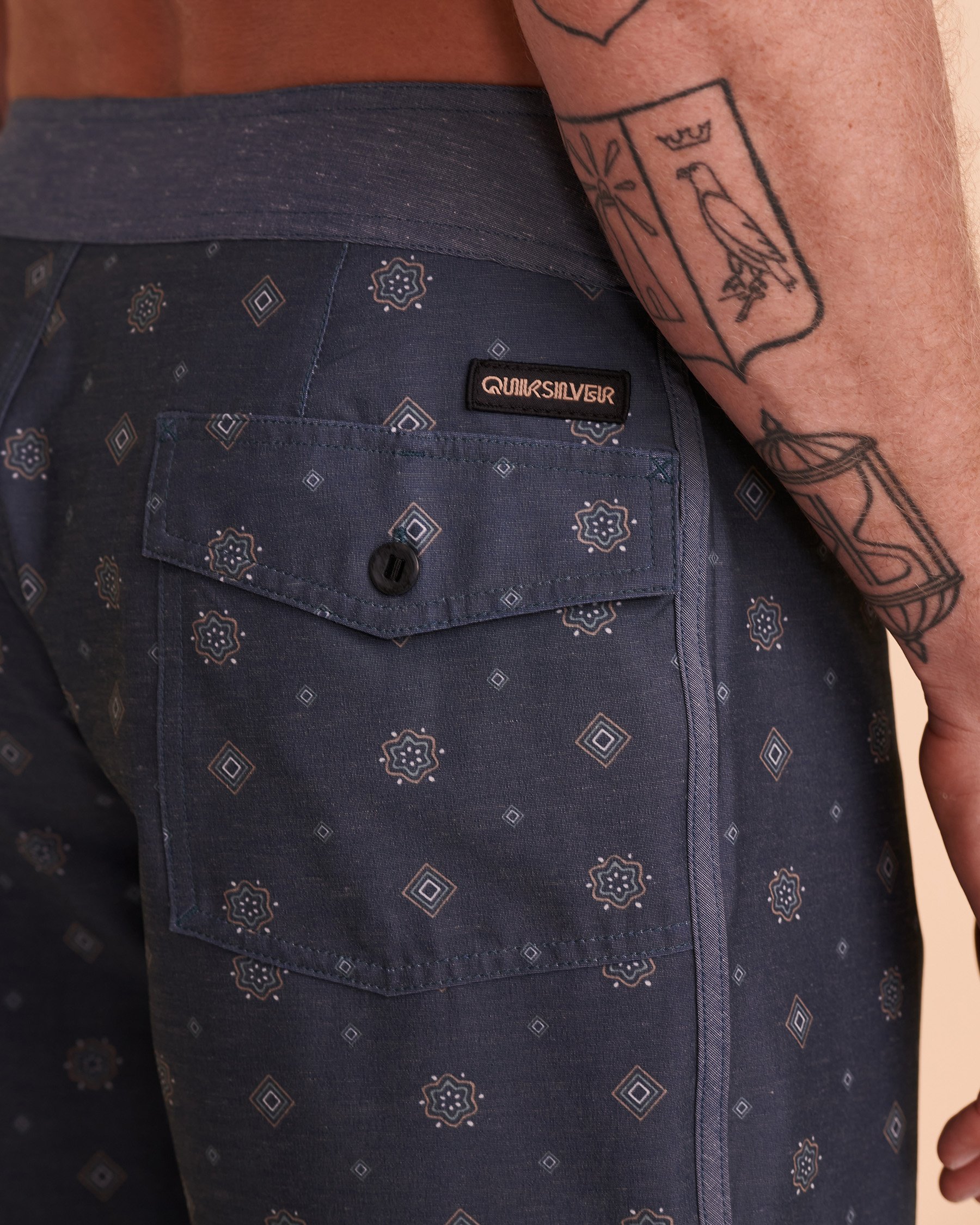 QUIKSILVER HEMPSTRETCH SCALLOP Boardshort Swimsuit Blue print EQYBS04628 - View3