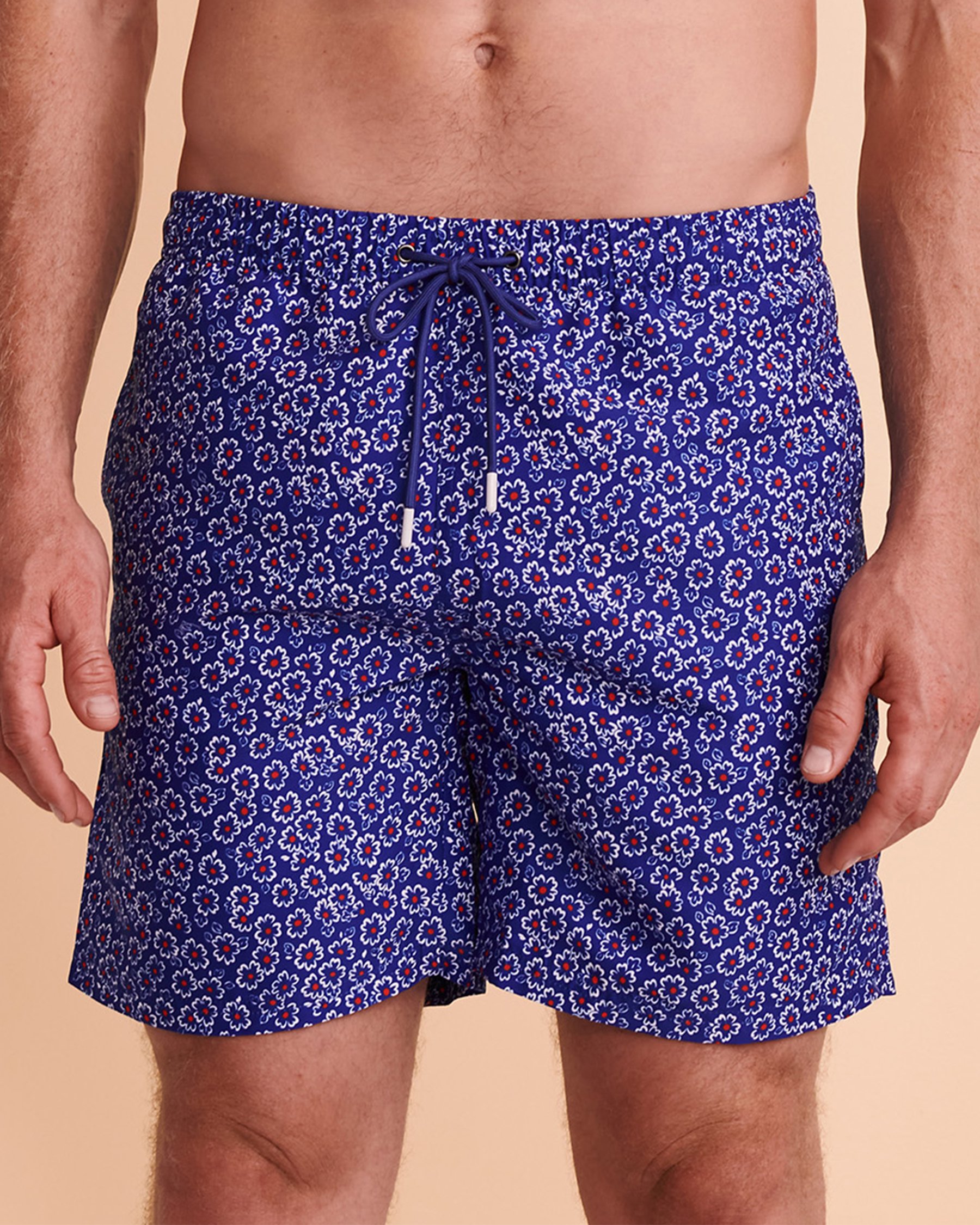 SOUL OF LONDON FLOWER Volley Swimsuit Royal blue print SOBS212801 - View1