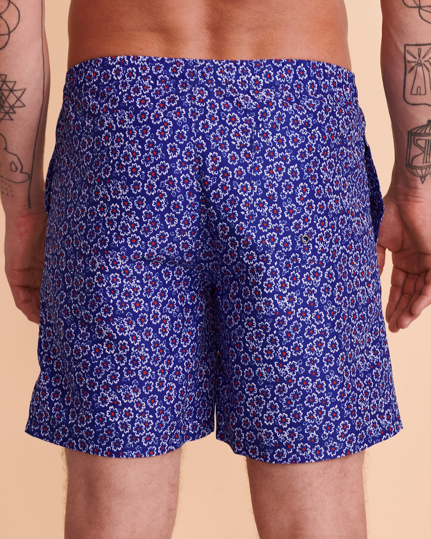 SOUL OF LONDON Maillot volley FLOWER Imprimé bleu royal SOBS212801 - View3