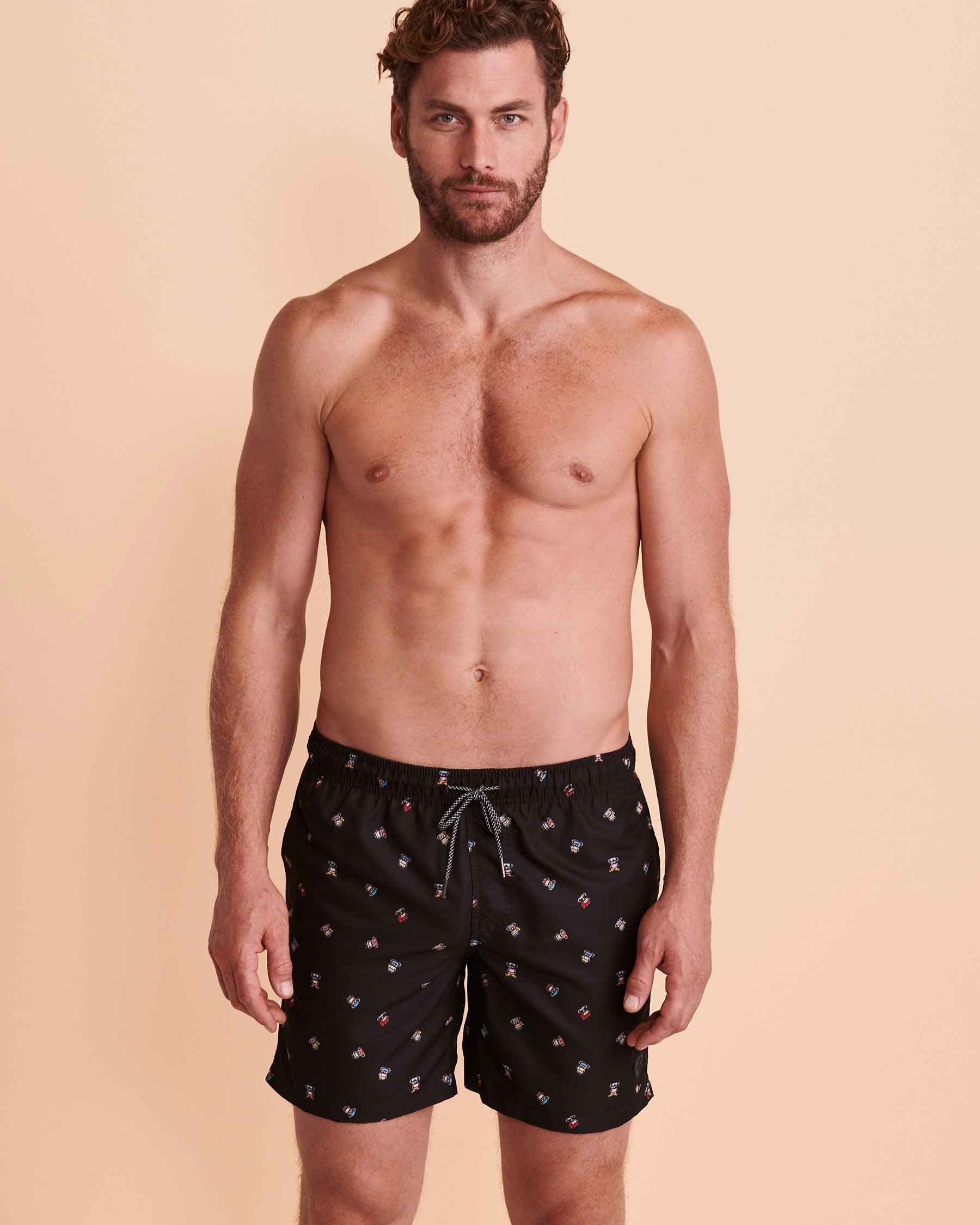 KUWALLA Recycled Volley Swimsuit Black print KUL-SWIM02 - View4
