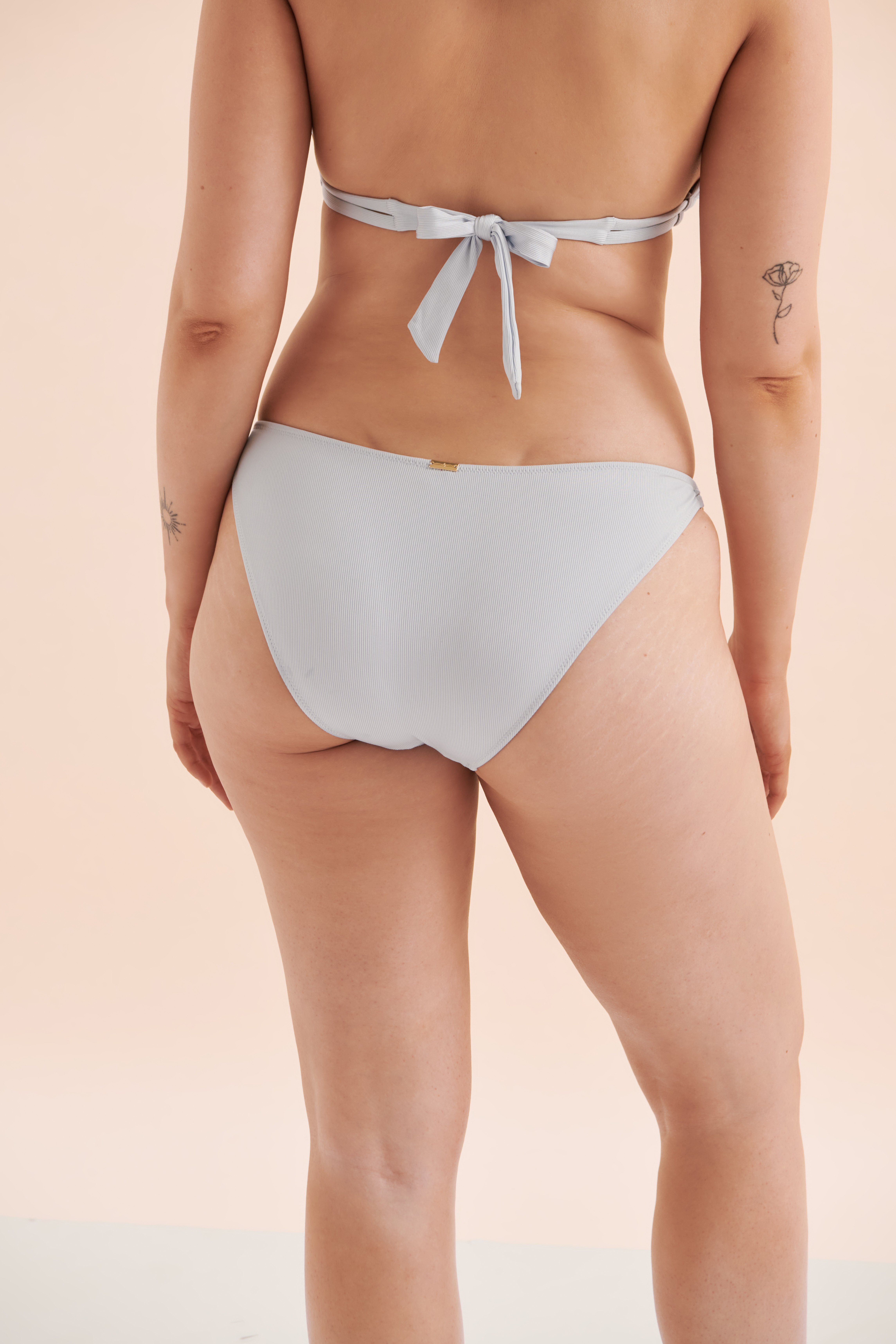 SANTEMARE Chain Brazilian Bikini Bottom Light Sky Blue 01300307 - View3