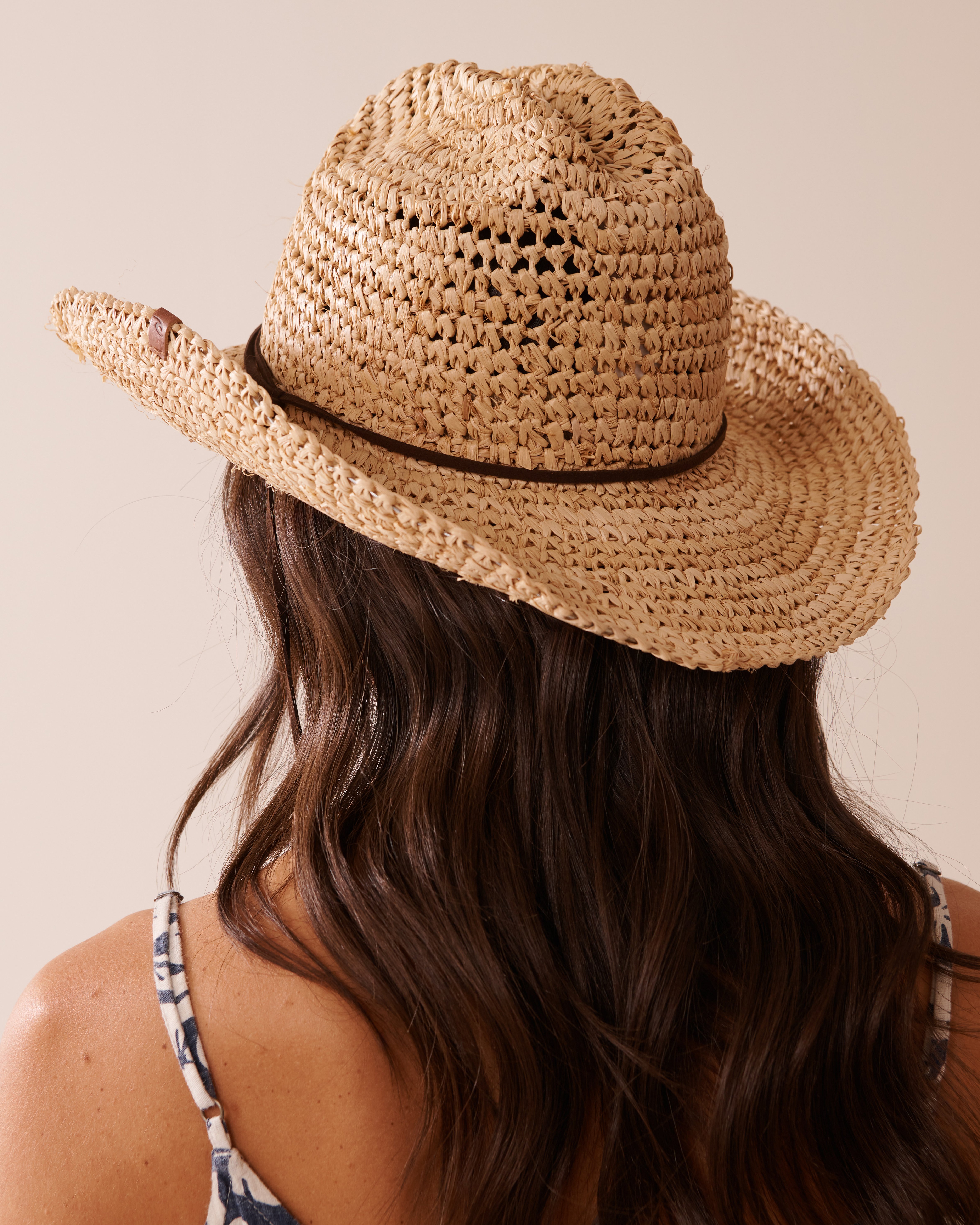 RIP CURL Chapeau de cow-girl en paille Beige paille 060WHE - View2