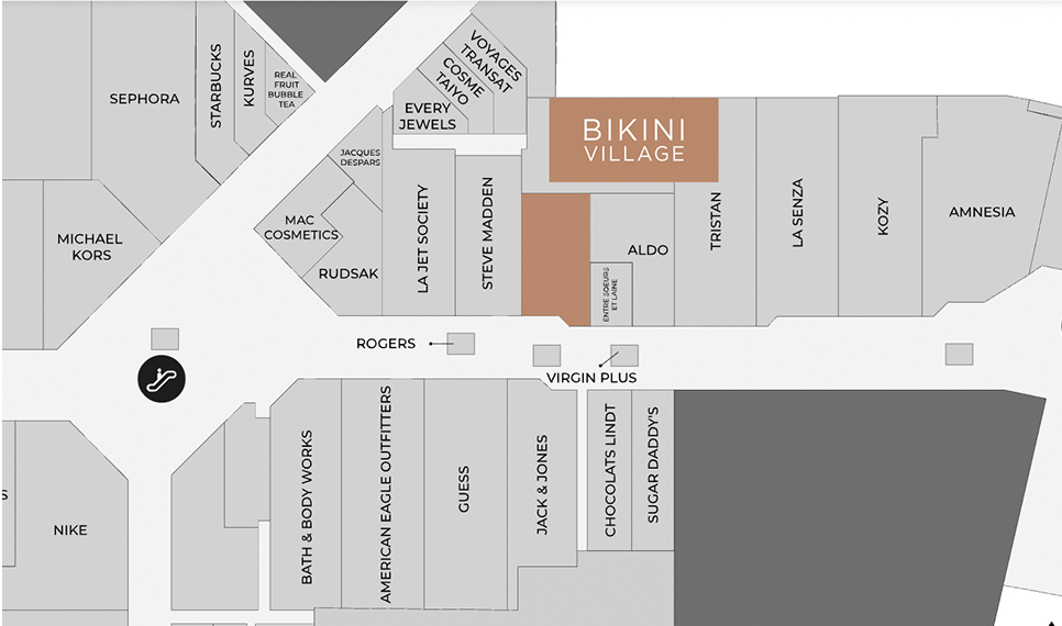Map of Galeries de la Capitale - Where to find Bikini Village