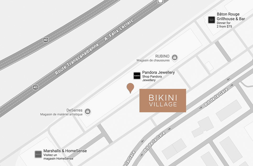 Map of Vaudreuil - Where to find Bikini Village