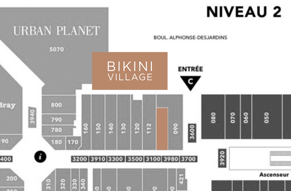 Map of Galeries Chagnon - Where to find Bikini Village