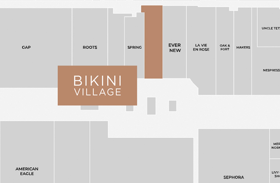 Map of Southgate Centre - Where to find Bikini Village