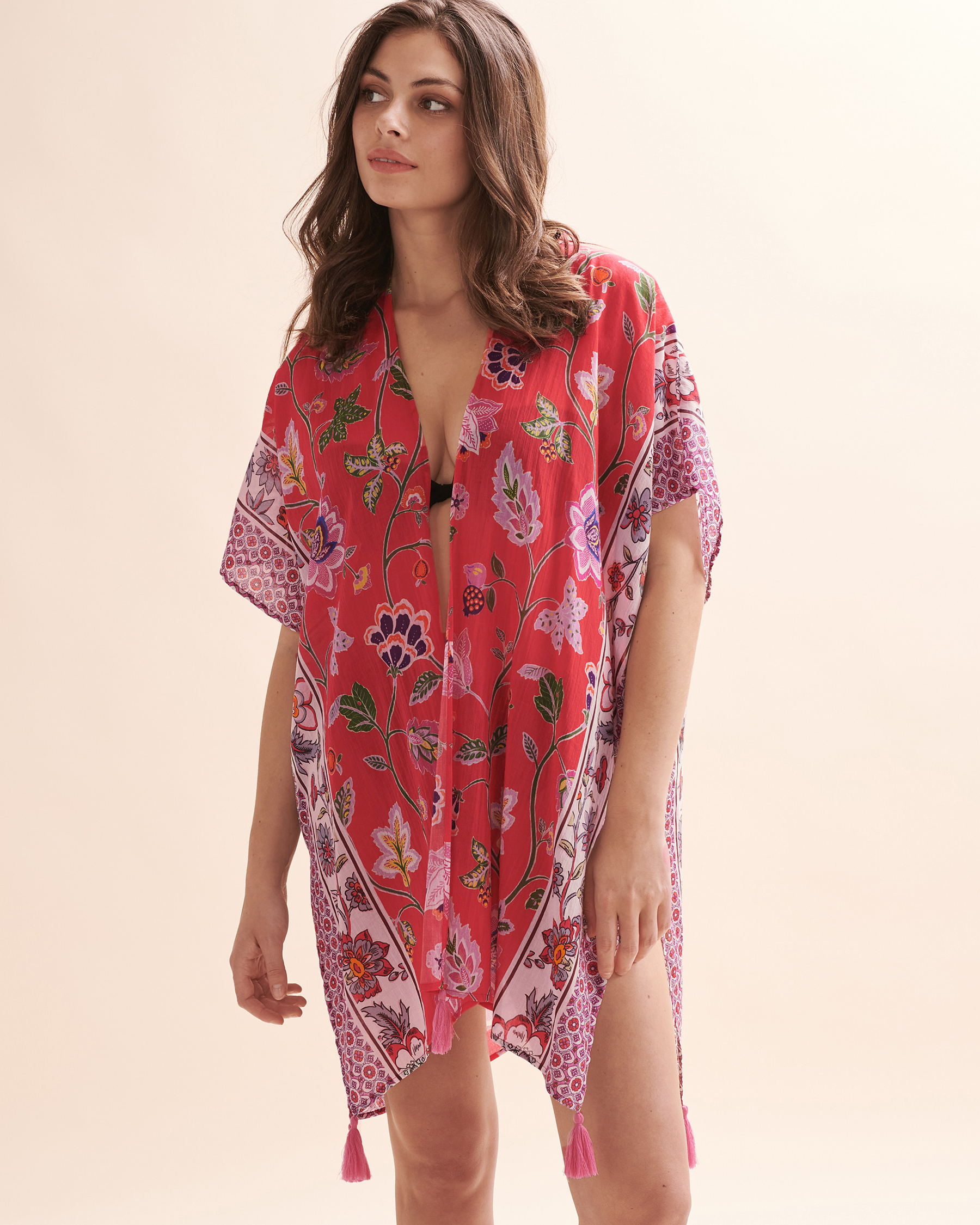 ECHO DESIGN Wanderlust Caftan Hibiscus EB0348 - View1