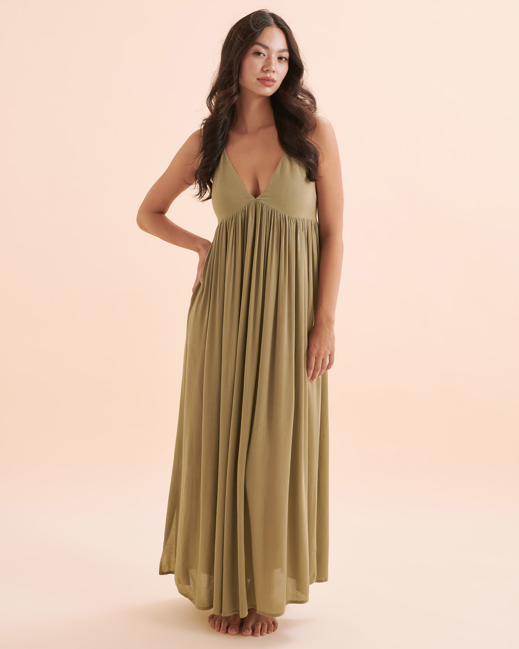 O'NEILL Mel Maxi Dress Olive Green FA3416025 - View1