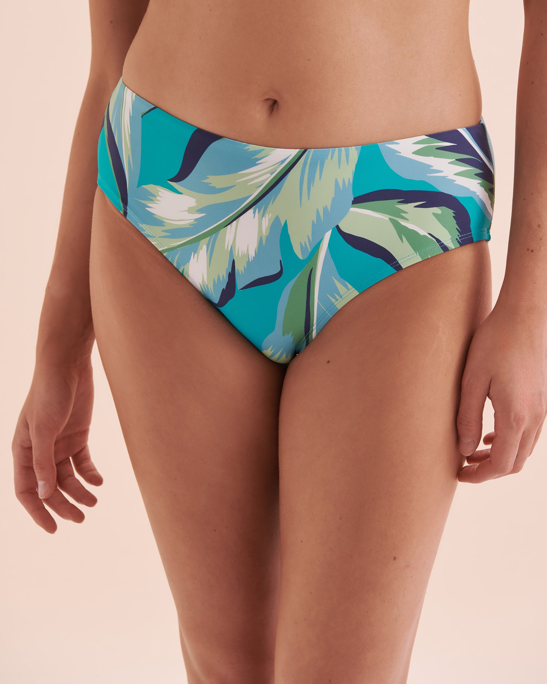 JANTZEN Bas de bikini aux hanches Judy Jungle Foliage Jungle bleu JZ24403H - View1