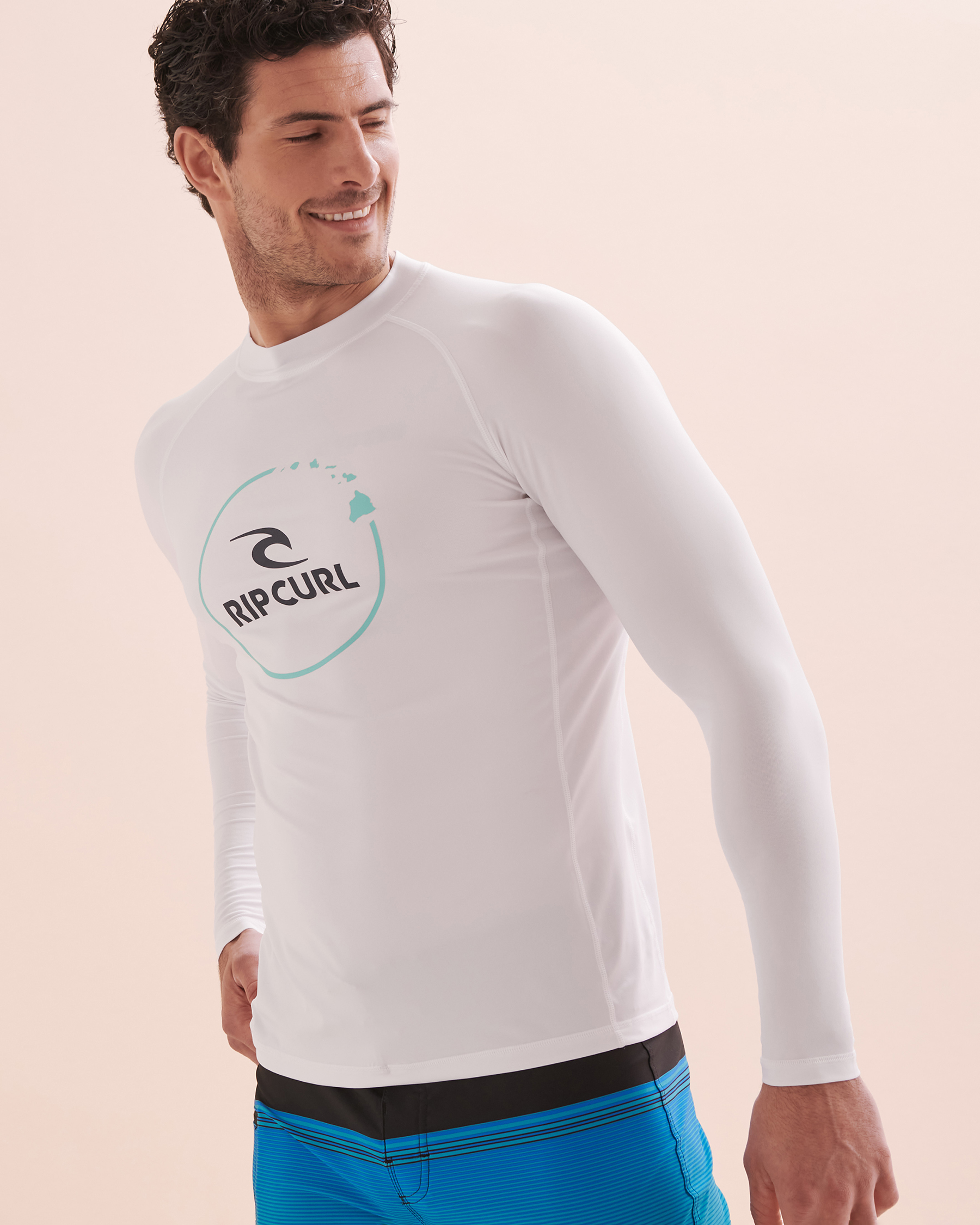 RIP CURL Island Vibe UPF50+ Long Sleeve Rashguard White 14RMRV - View1