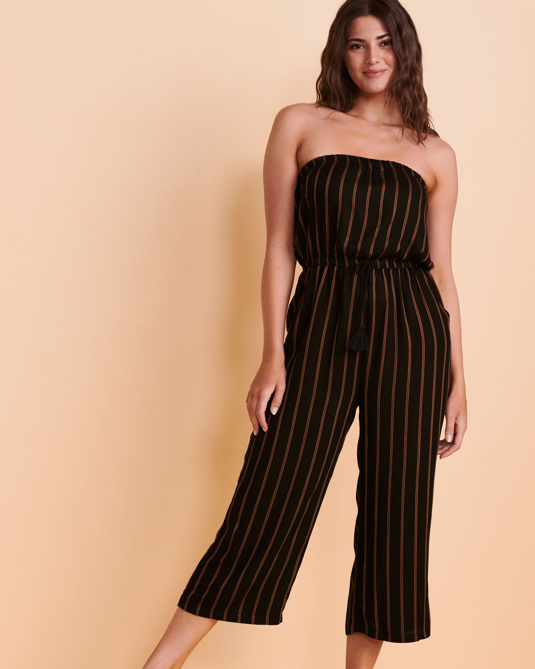 TURQUOISE COUTURE Bandeau Jumpsuit Stripes 02300019 - View1